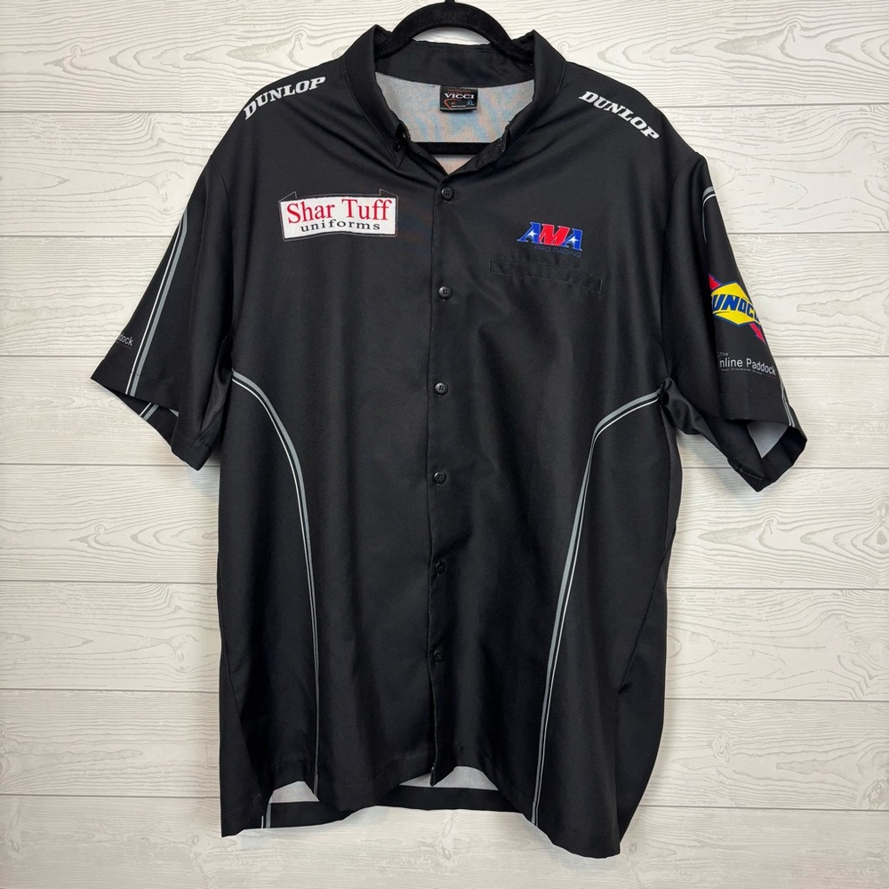 Vicci AMA MOTOCROSS MOTORCYCLE Racing Button Down Shirt Size XL